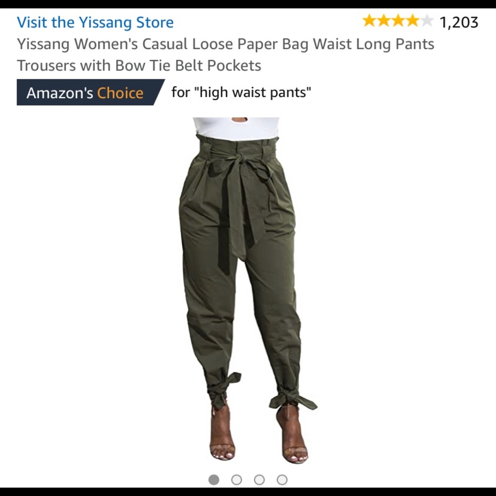 Women Trousers with Bow Tie Belt